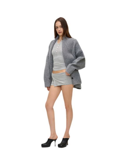 Dense Knit Shawl Cardigan