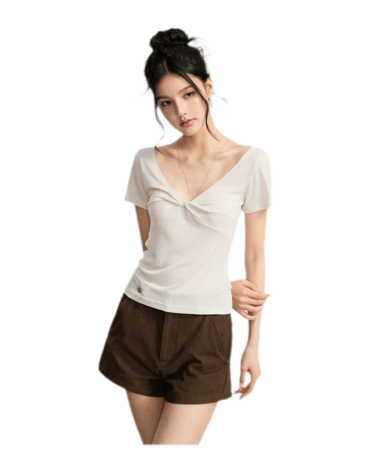 Rhinestone Cotton Summer Shorts