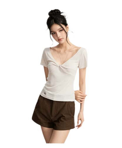 Rhinestone Cotton Summer Shorts