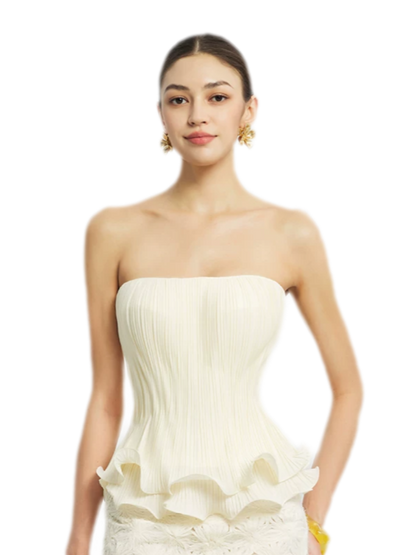 Cloud Pleated Corset Top
