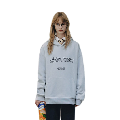 Embroidered Cotton Hooded Sweatshirt