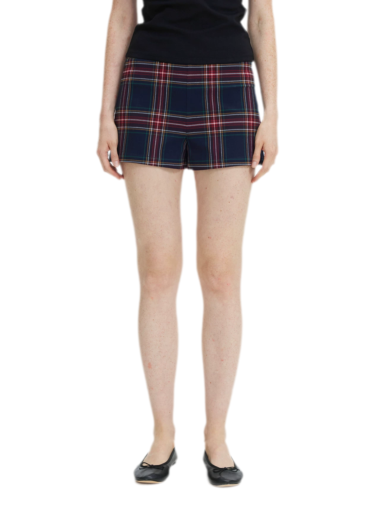 Vintage Plaid Low-Rise Bottoms