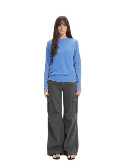 Pocket Detail Long-Sleeve T-Shirt