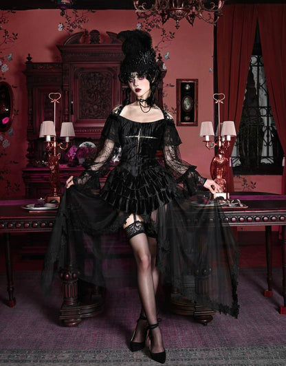 Embossed Velvet Gothic Blouse