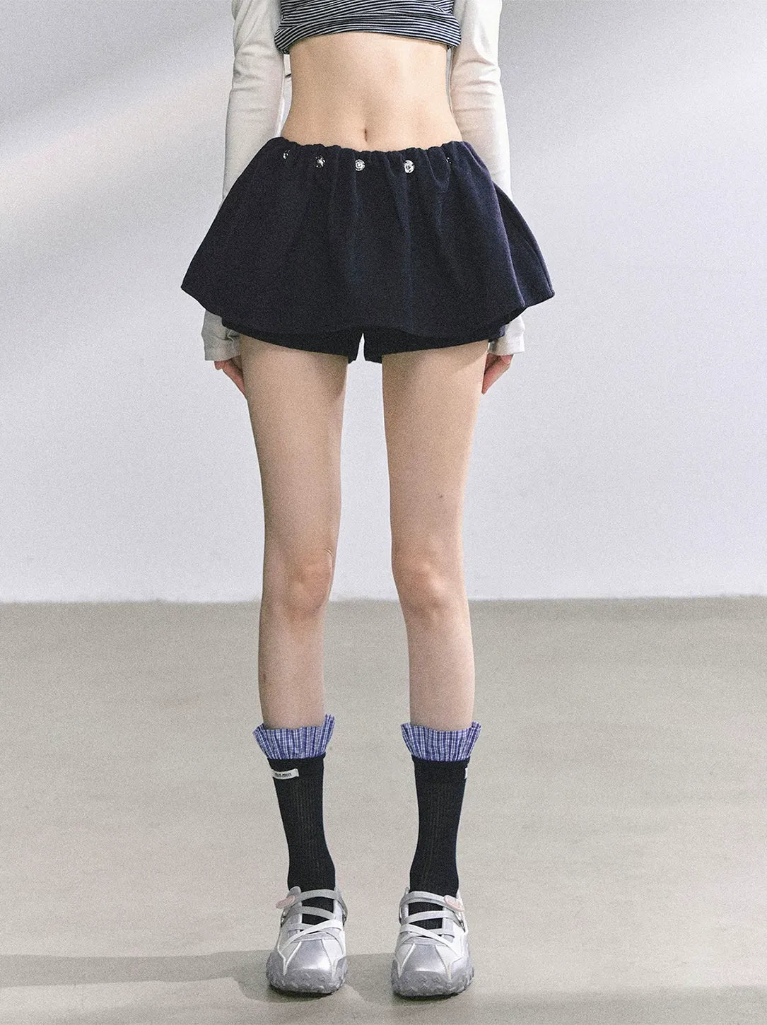Wool Balloon A-Line Skirt