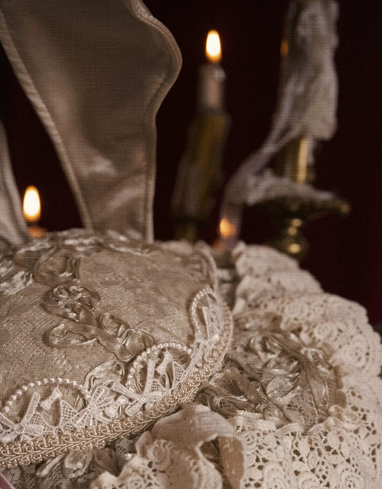 Vintage Lace Rabbit Ear Hat