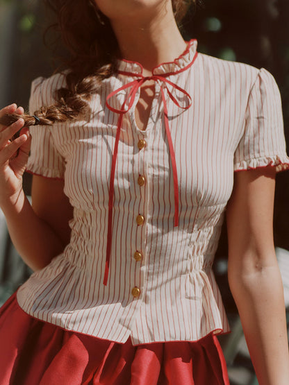 Vintage Striped Cotton Dress