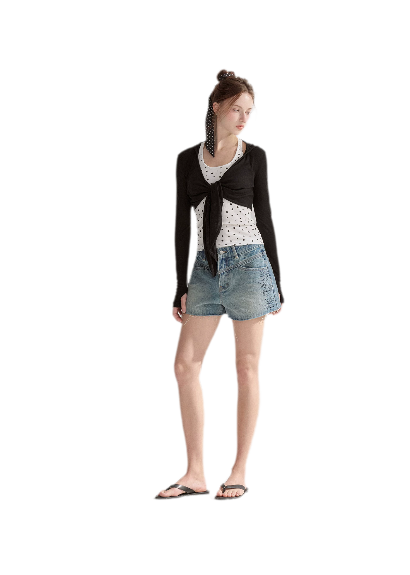 Tie Front Shrug Tank