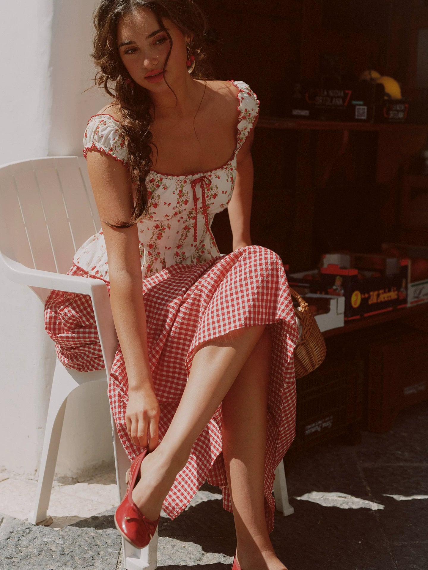 Cotton Floral Fitted Sundress