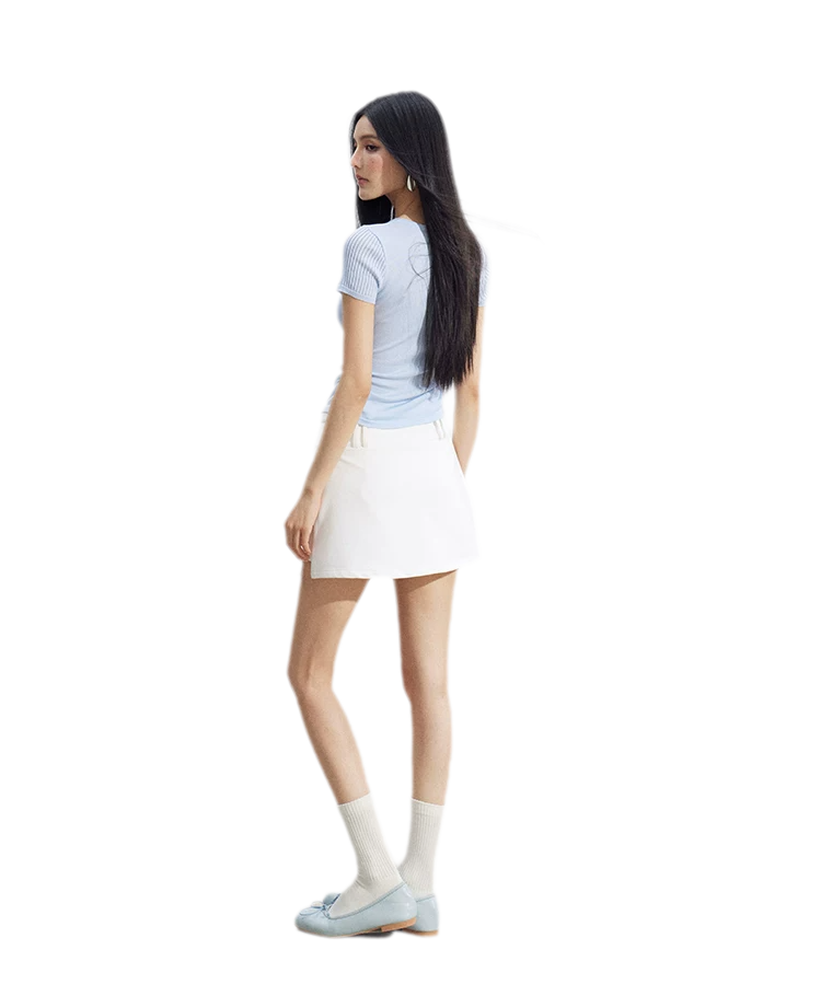 Tailored A-Line Mini Skort