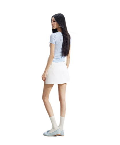 Tailored A-Line Mini Skort