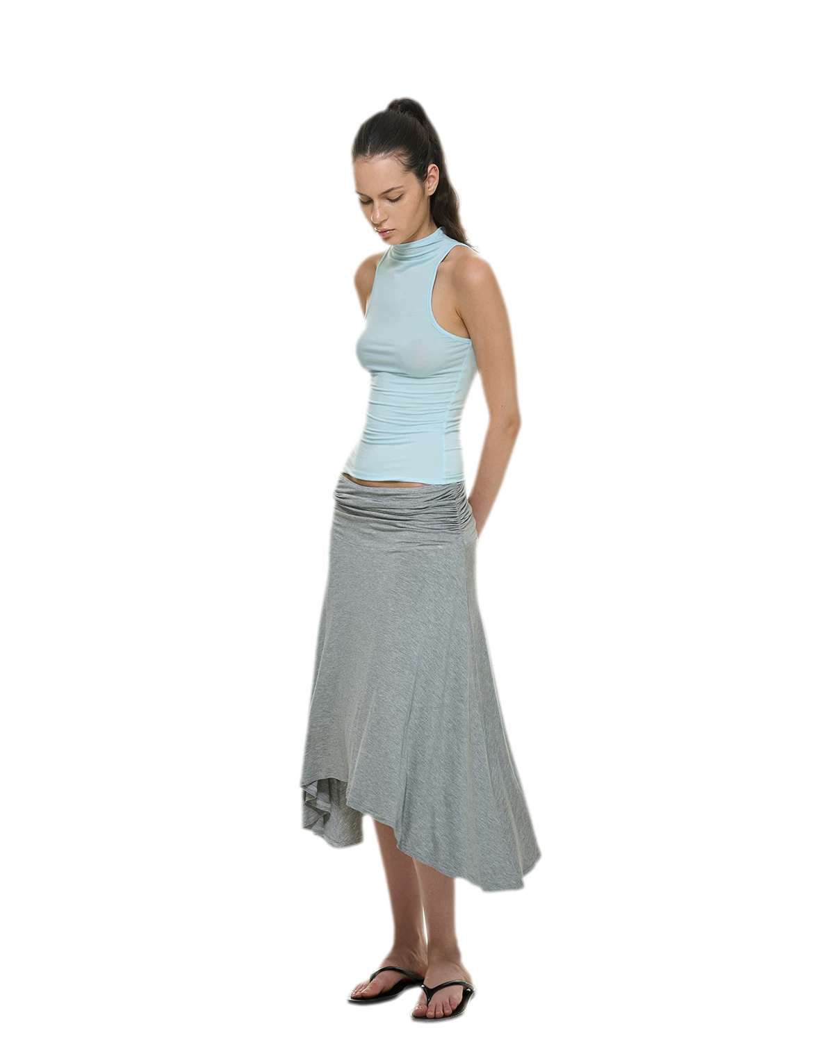 Knitted Semi-High Neck Vest