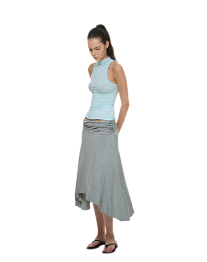 Knitted Semi-High Neck Vest
