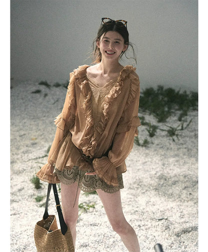 Lace A-Line Mini Skirt
