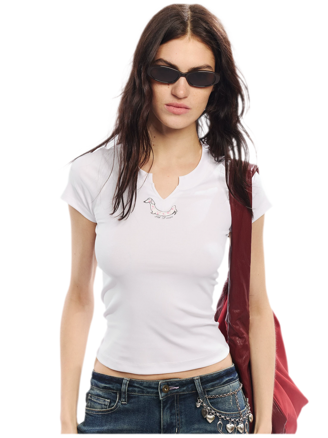 2TH DESIRE Summer V-neck Slim Fit T-shirt – view 36