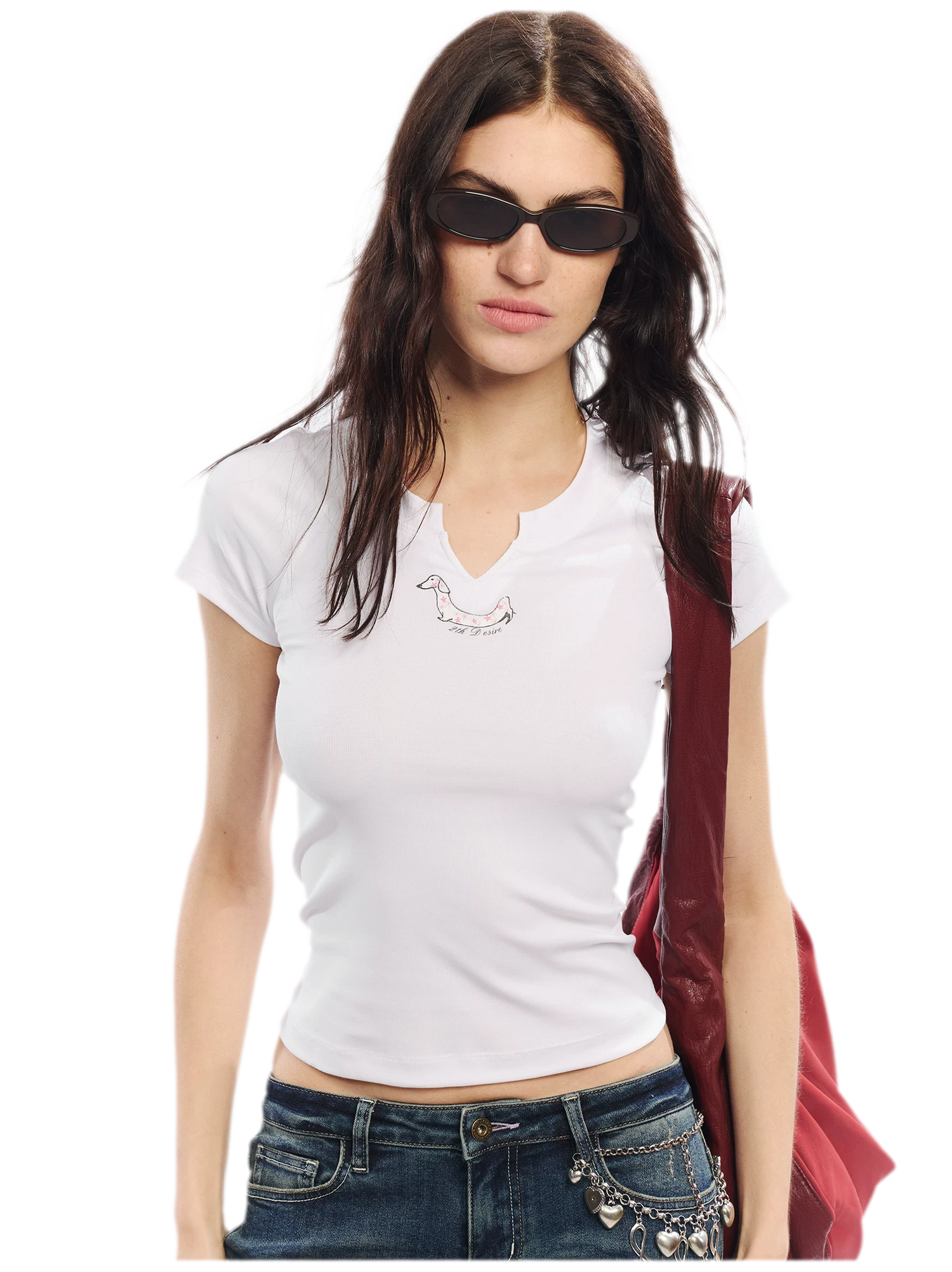 Summer V-neck Slim Fit T-shirt