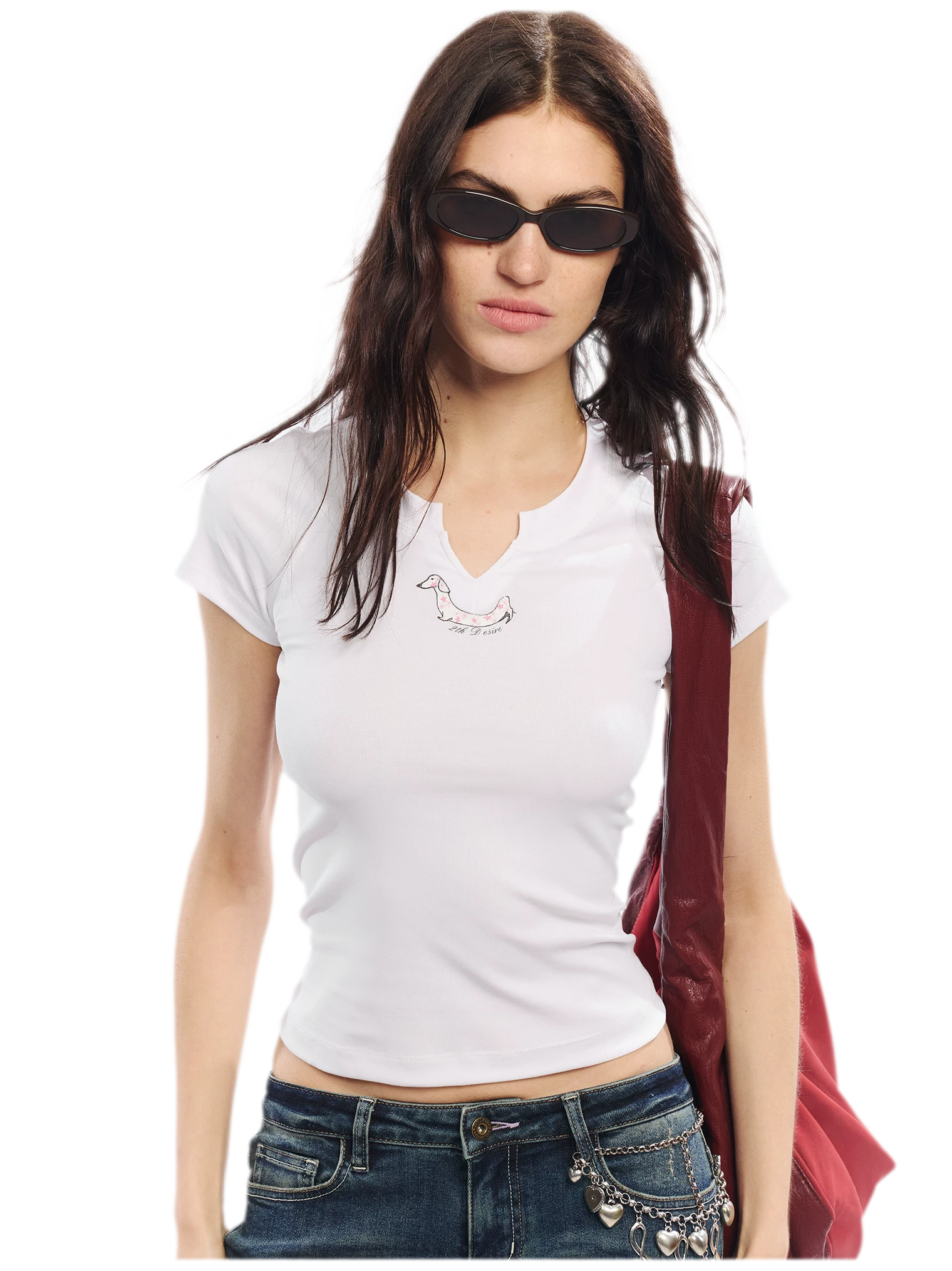 Summer V-neck Slim Fit T-shirt