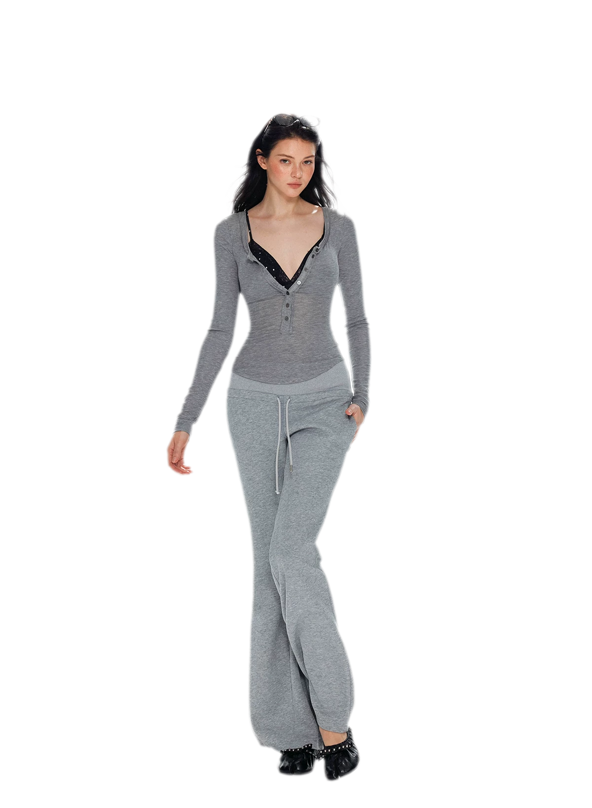 Lyocell Ruched Long Sleeve Top