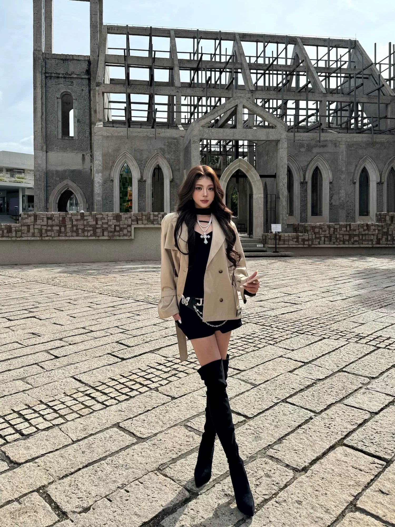 Suede Slouchy Over-Knee Boots