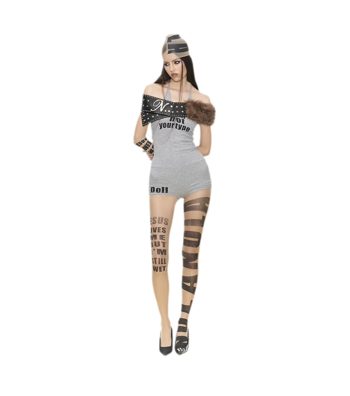 Sheer Letter Tights