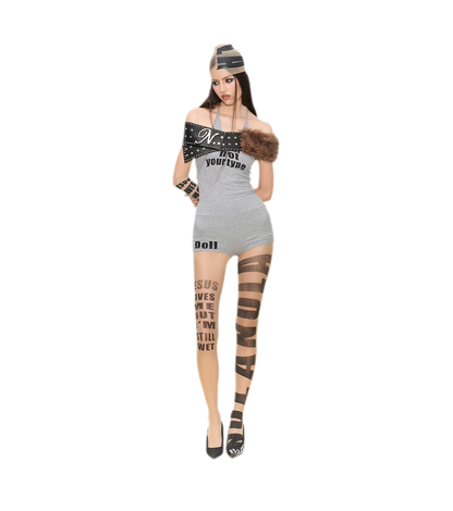 Sheer Letter Tights
