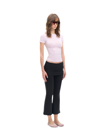 Capri Foldover Flare Pants
