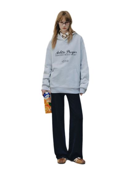 Embroidered Cotton Hooded Sweatshirt