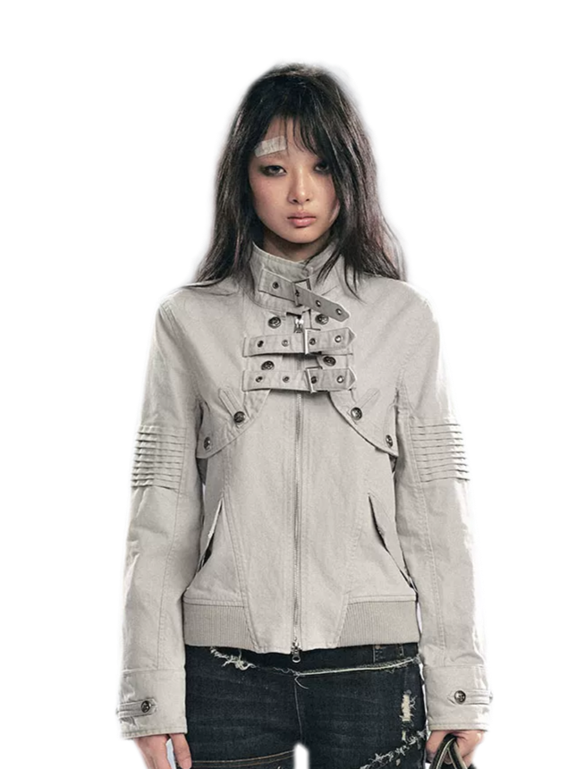 Detachable Washed Short Jacket