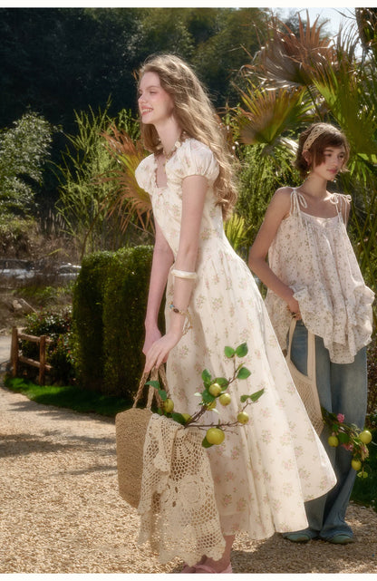 Cream Rose Holiday Rose Dress