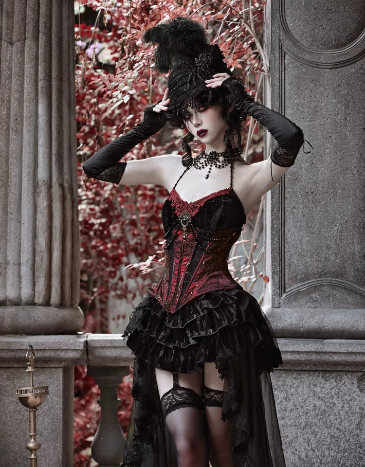 Gothic Velvet Fishbone Corset