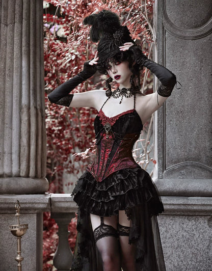 Gothic Velvet Fishbone Corset
