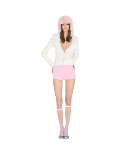 Wool Blend V-Neck Jacket