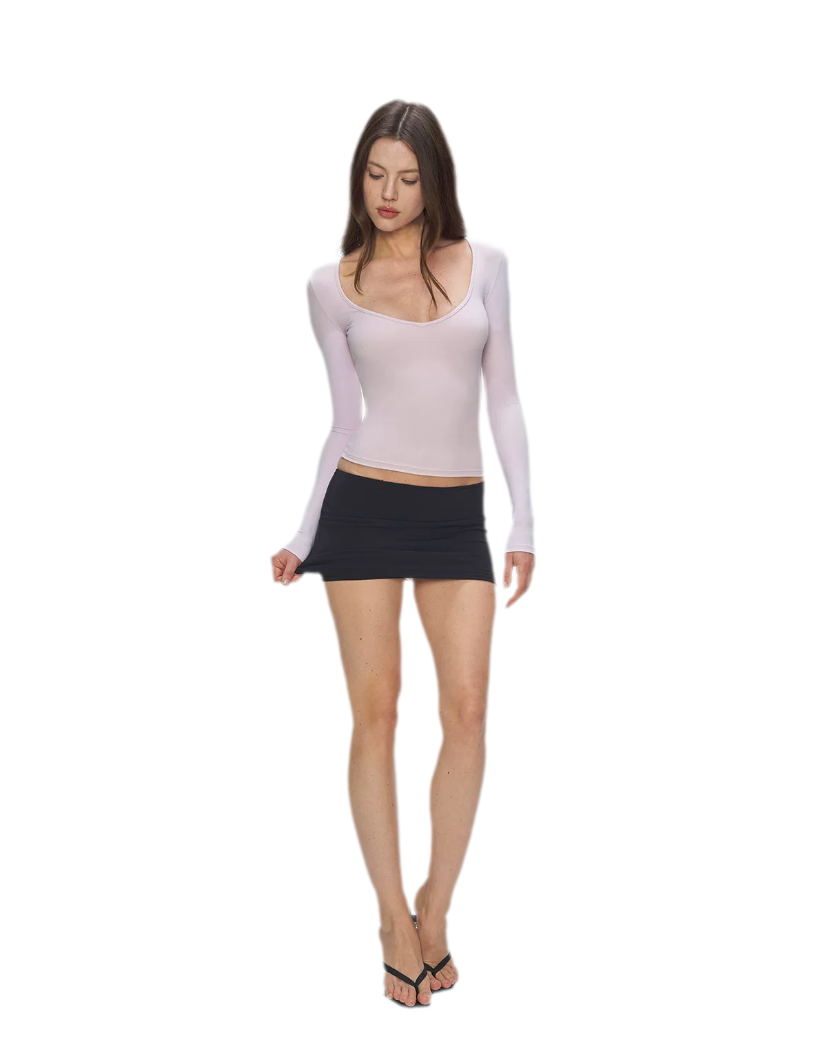 Bare-Feel V-Neck Top
