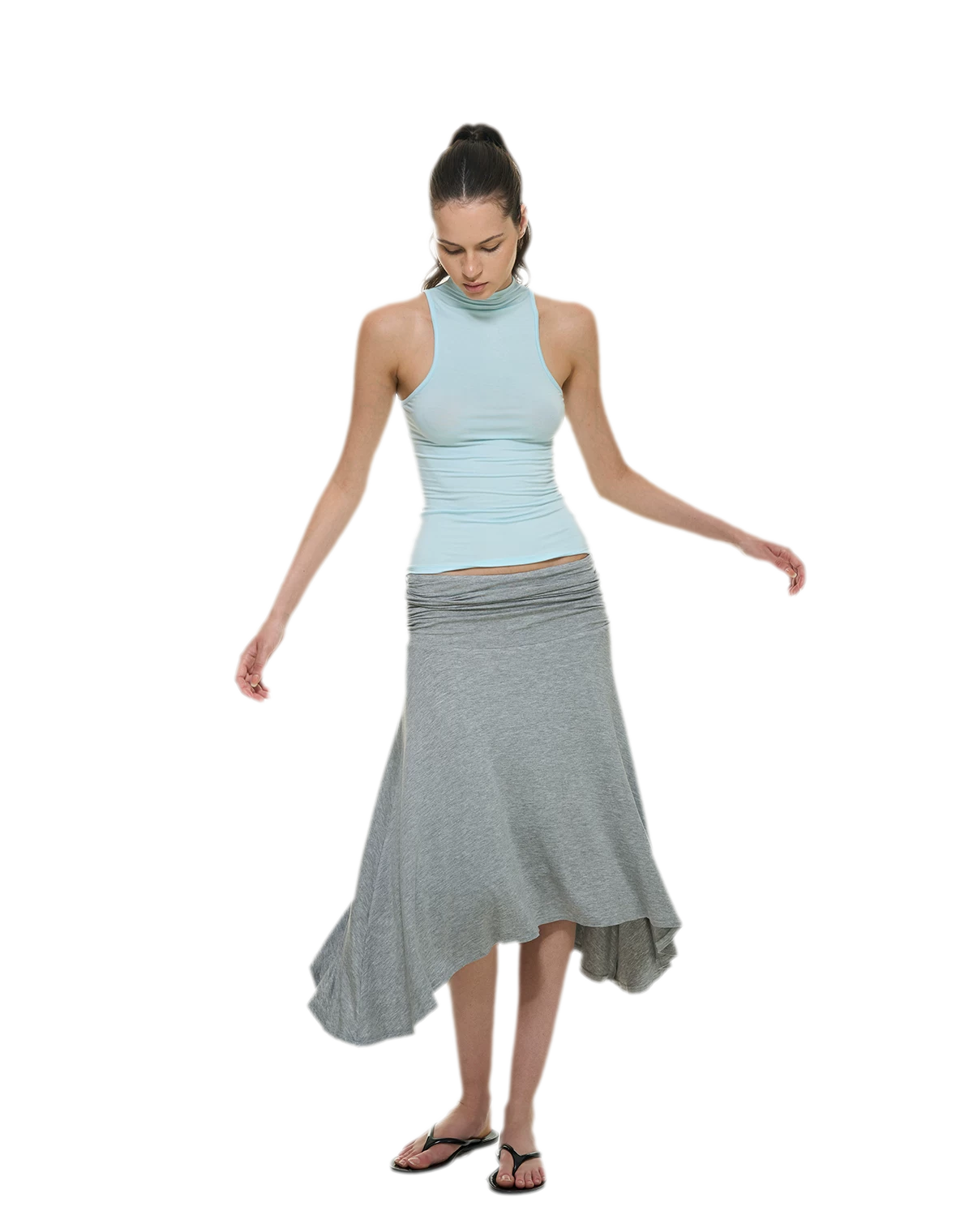 Knitted Semi-High Neck Vest
