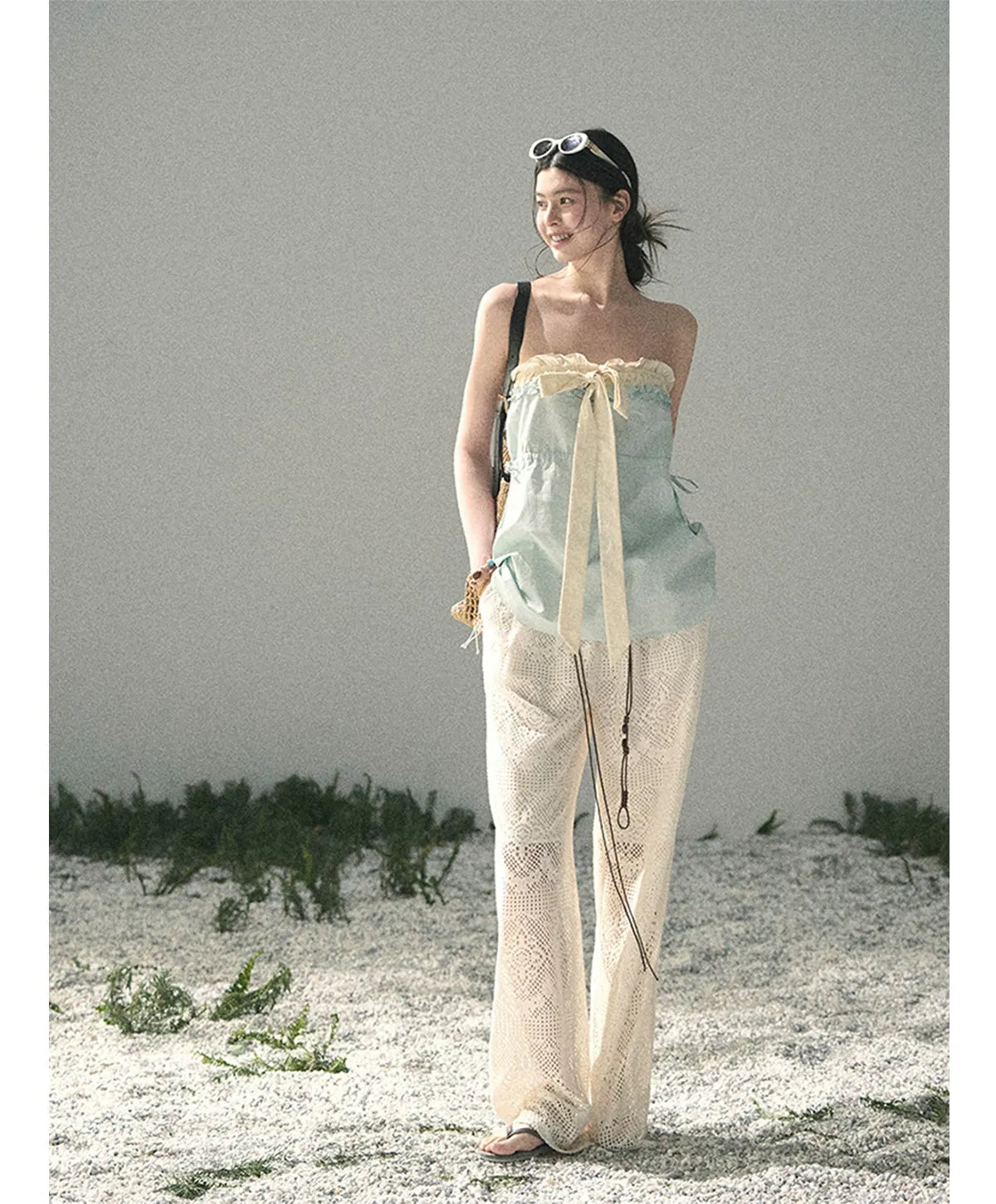 Hollow Wide-Leg Pants