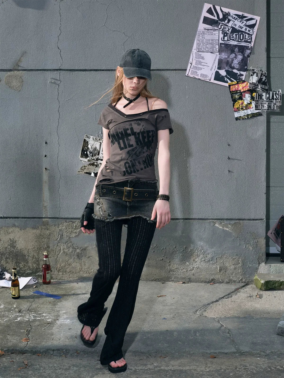 Asymmetric Graffiti T-Shirt