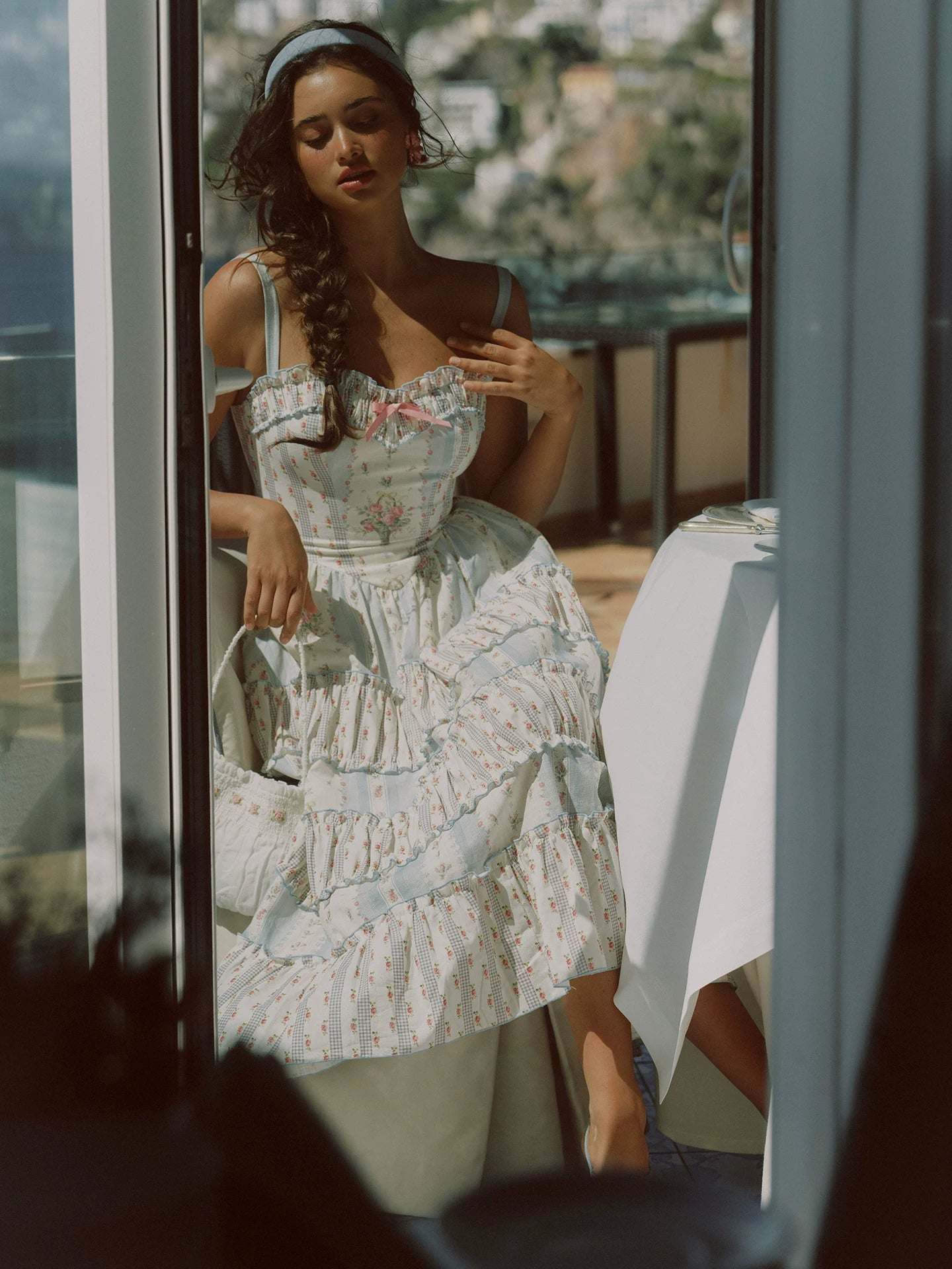 Vintage Ruffle Tiered Dress