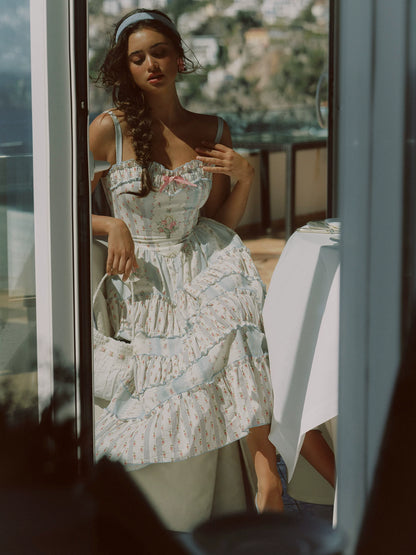 Vintage Ruffle Tiered Dress