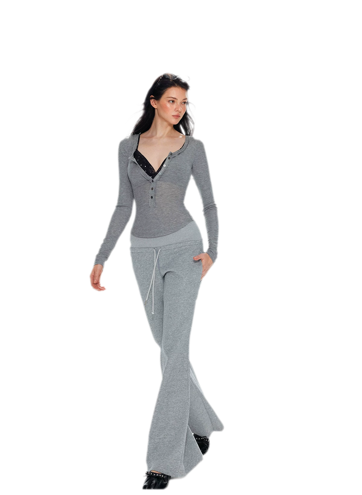 Lyocell Ruched Long Sleeve Top