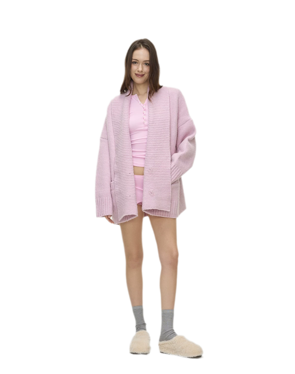 Dense Knit Shawl Cardigan