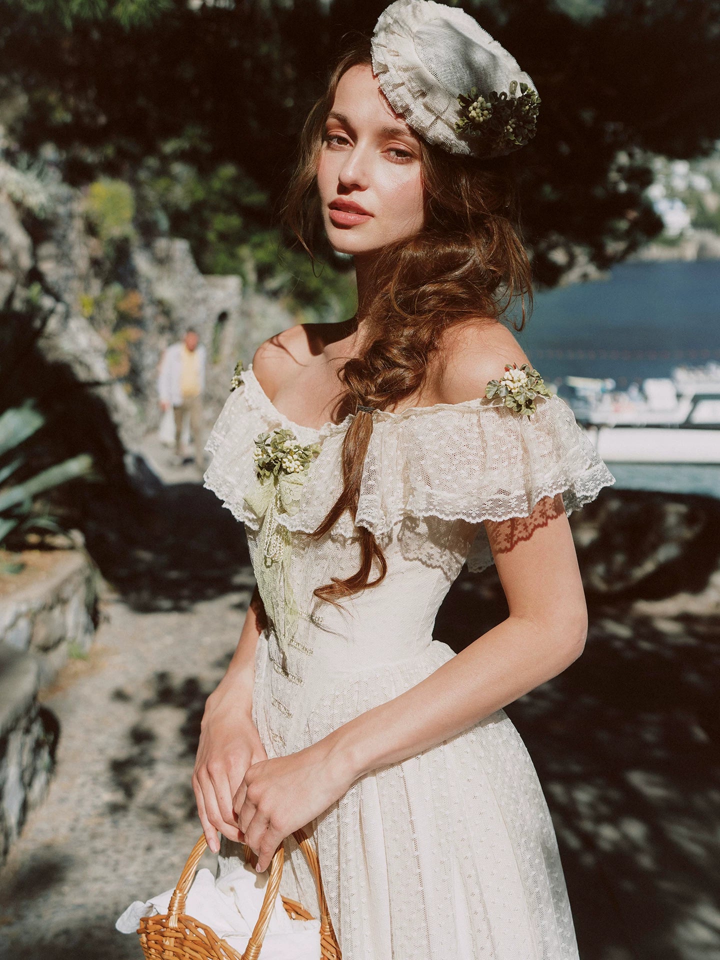 French Lace Princess Midi Dress