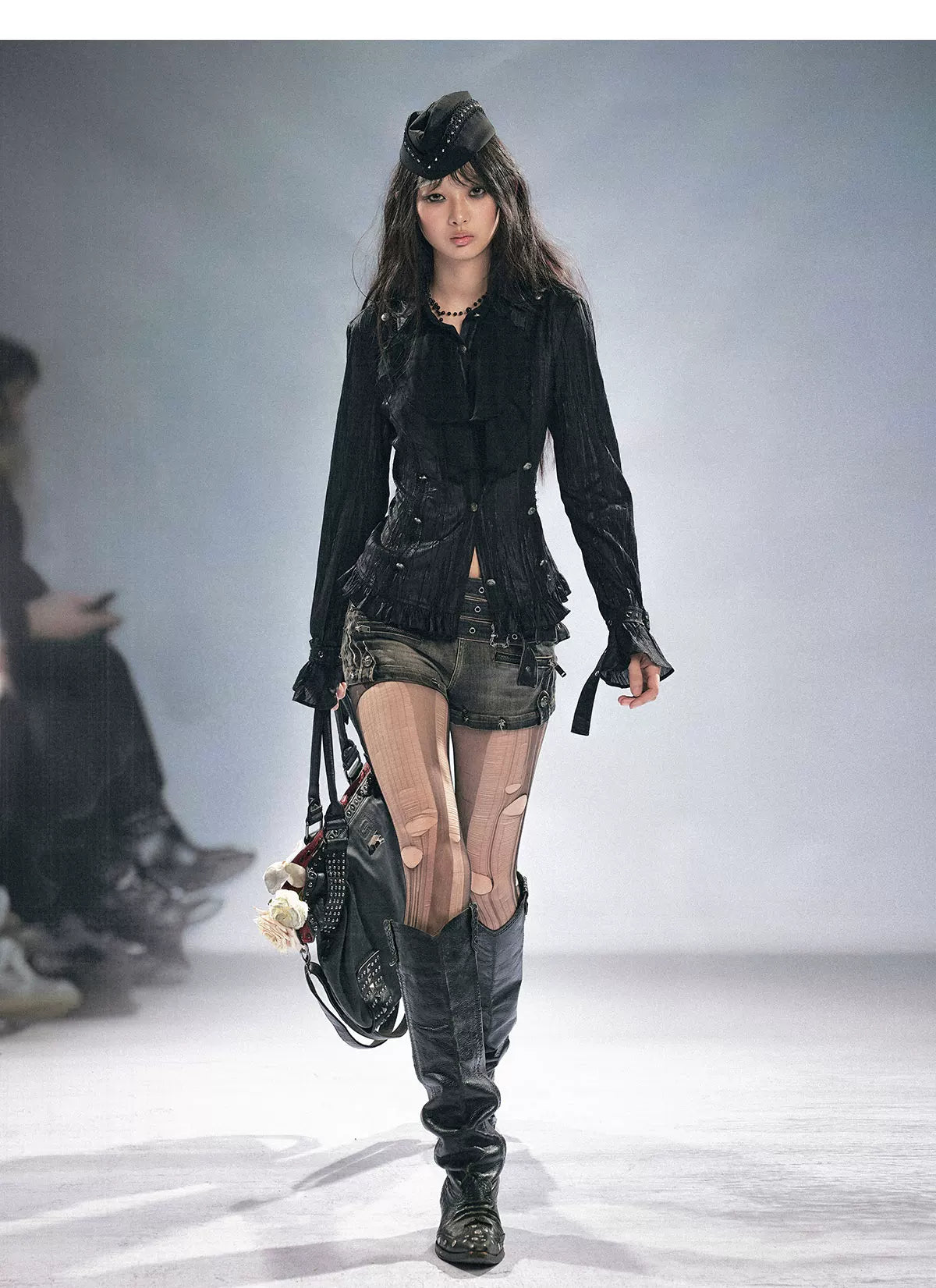 Gothic Ruffled Chiffon Shirt