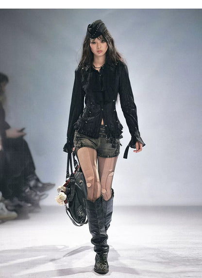Gothic Ruffled Chiffon Shirt