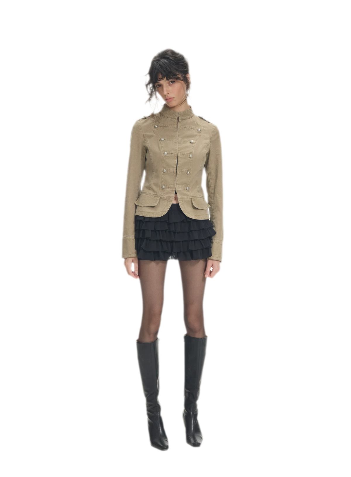 Vintage Cropped Military Jacket
