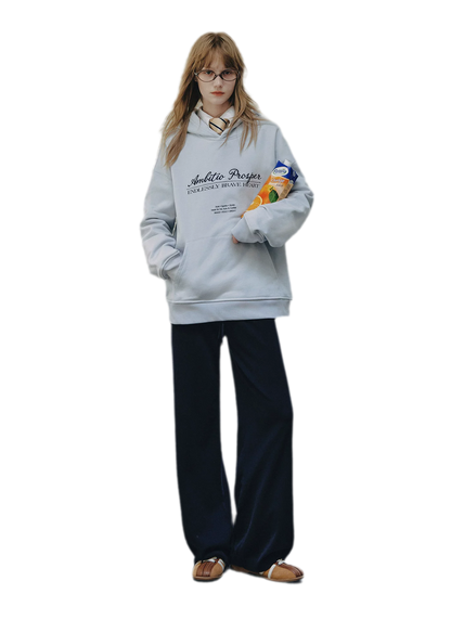 Embroidered Cotton Hooded Sweatshirt