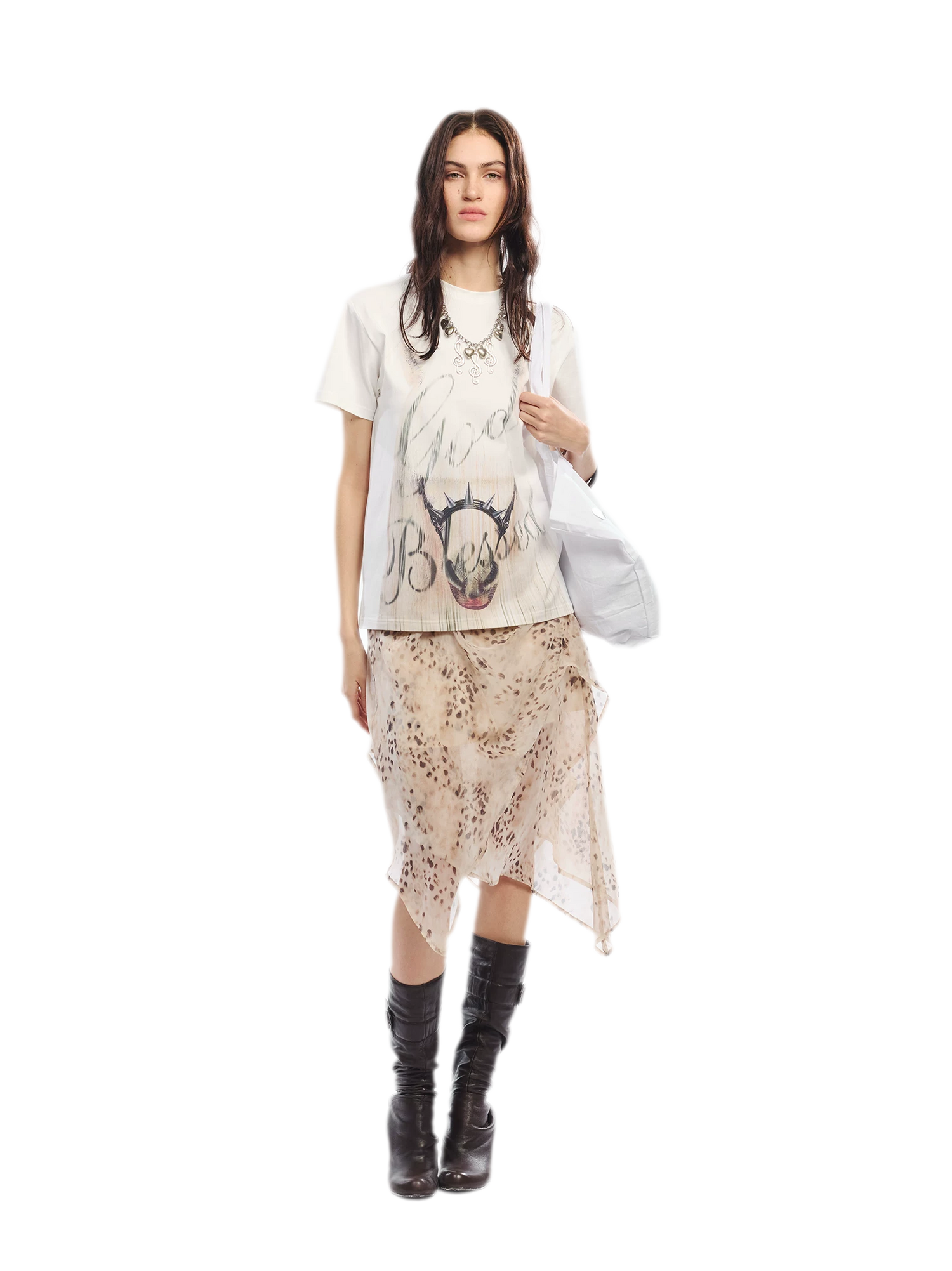 Leopard Mesh Skirt
