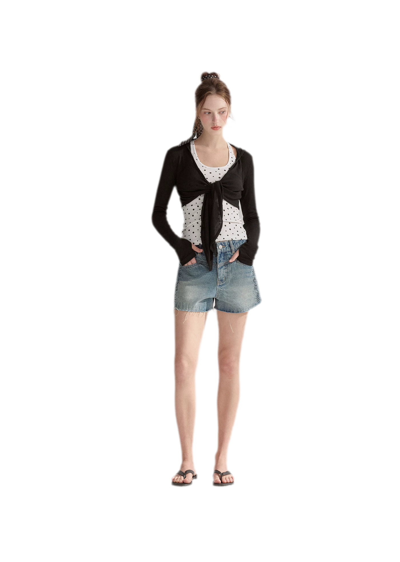 Tie Front Shrug Tank