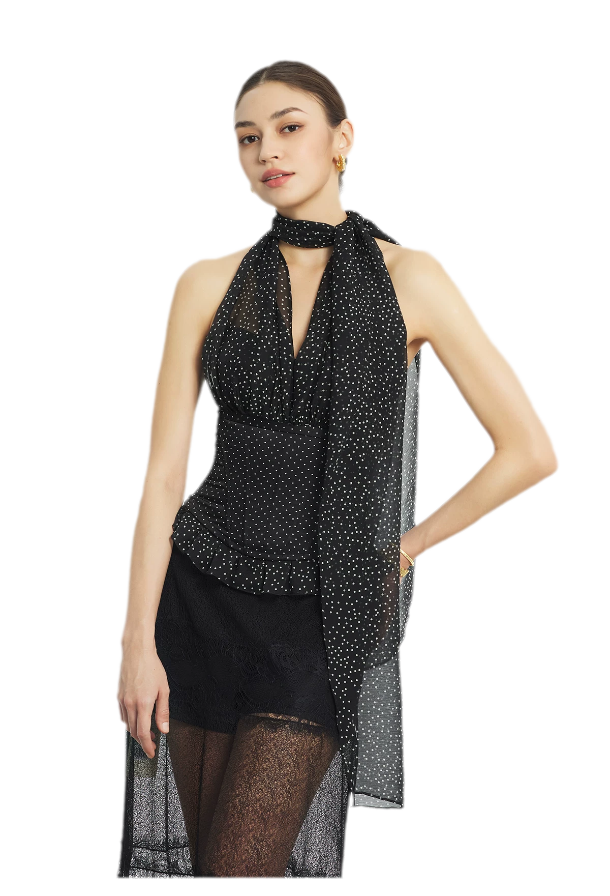 Nanyang Chiffon Halter Bustier