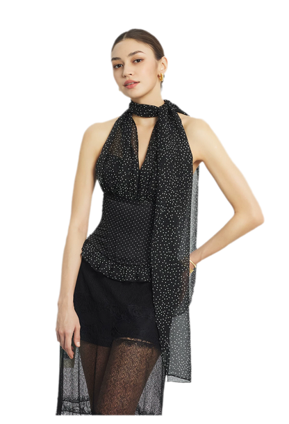 Nanyang Chiffon Halter Bustier