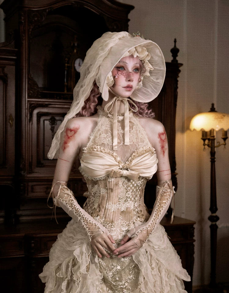 Rococo Fishbone Lace Bustier